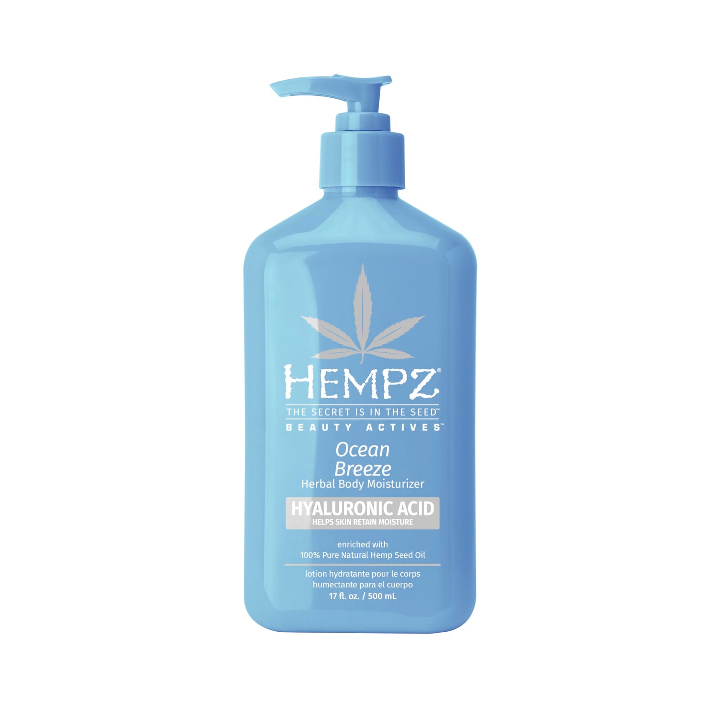 Hempz Ocean Breeze Body Lotion – Limited Edition Daily Moisturizer with Shea Butter, Aloe & Hemp Seed Oil, 17 fl oz Skin Care Cream
