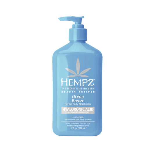 Hempz Ocean Breeze Body Lotion – Limited Edition Daily Moisturizer with Shea Butter, Aloe & Hemp Seed Oil, 17 fl oz Skin Care Cream