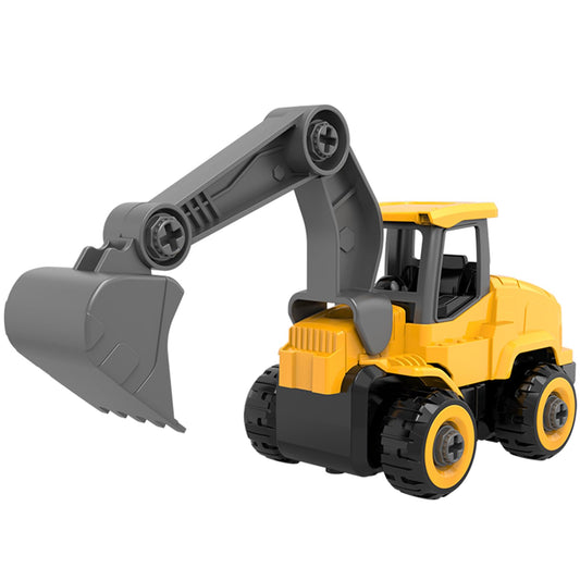 TOYTWIST Take-Apart Excavator Toy with Electric Screwdriver – STEM Construction Set, Remote Control Car for Kids 6+, Indoor & Outdoor Play