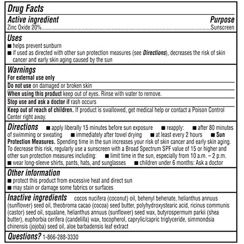 Coppertone Pure and Simple Baby Sunscreen Stick SPF 50, Zinc Oxide Mineral Sunscreen for Baby, Body and Face, 0.49 Oz Stick