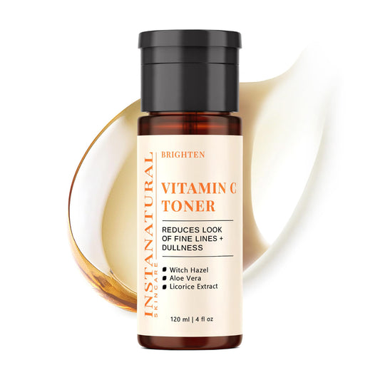 InstaNatural Vitamin C Face Toner – Brighten Skin, Balance pH, Reduce Fine Lines & Wrinkles with Witch Hazel, Lavender & Geranium, 4 oz