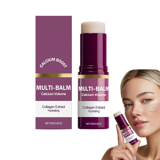 Winskysea Calcium Multi Balm – Wrinkle & Collagen Stick, Hydrating Anti-Aging Moisturizer with Almond & Vitamin E for Face, Eyes, Neck