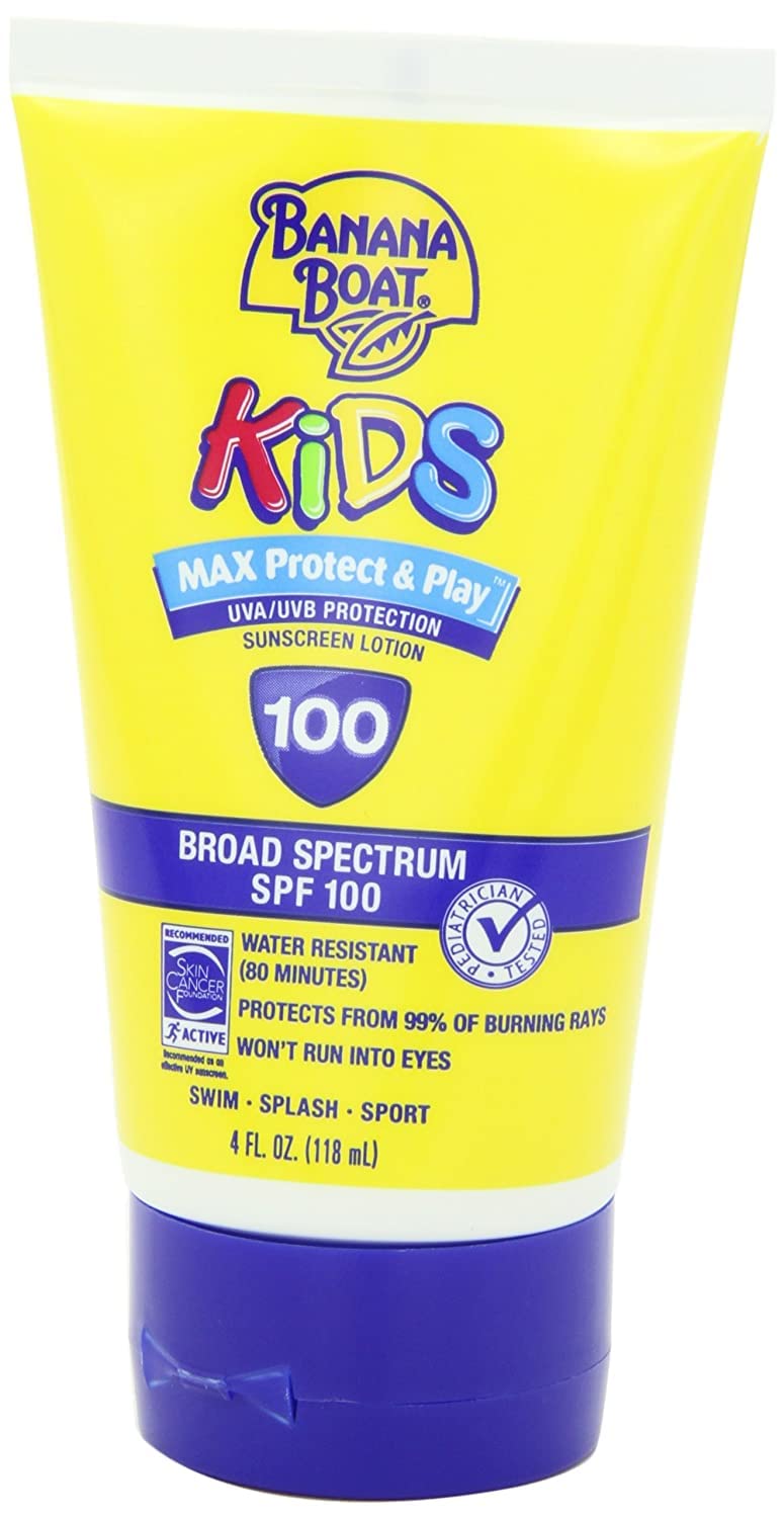 Banana Boat Kids Max Protect & Play Broad Spectrum Sunscreen SPF 100 4 oz