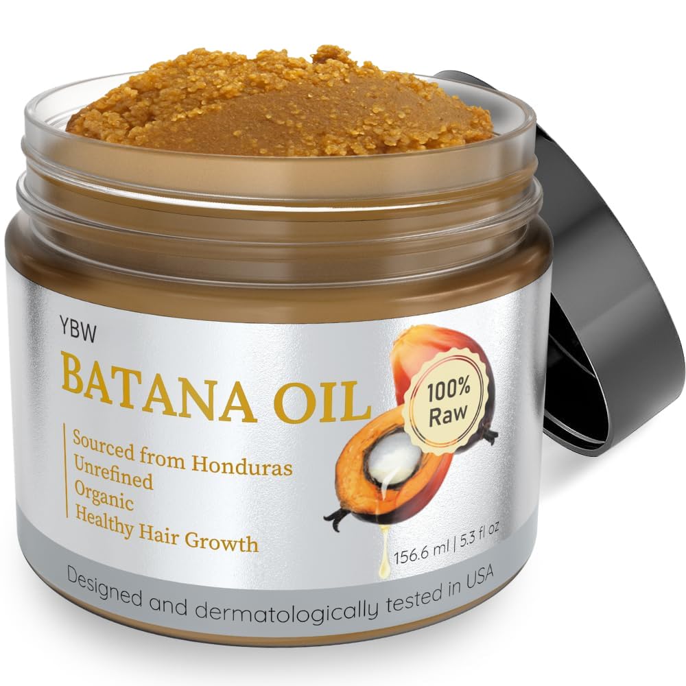 YBW 100% Pure Batana Oil from Honduras – Dr. Sebi Inspired Organic Hair Growth Oil & Paste – Strengthens, Thickens & Prevents Hair Loss for Men & Women