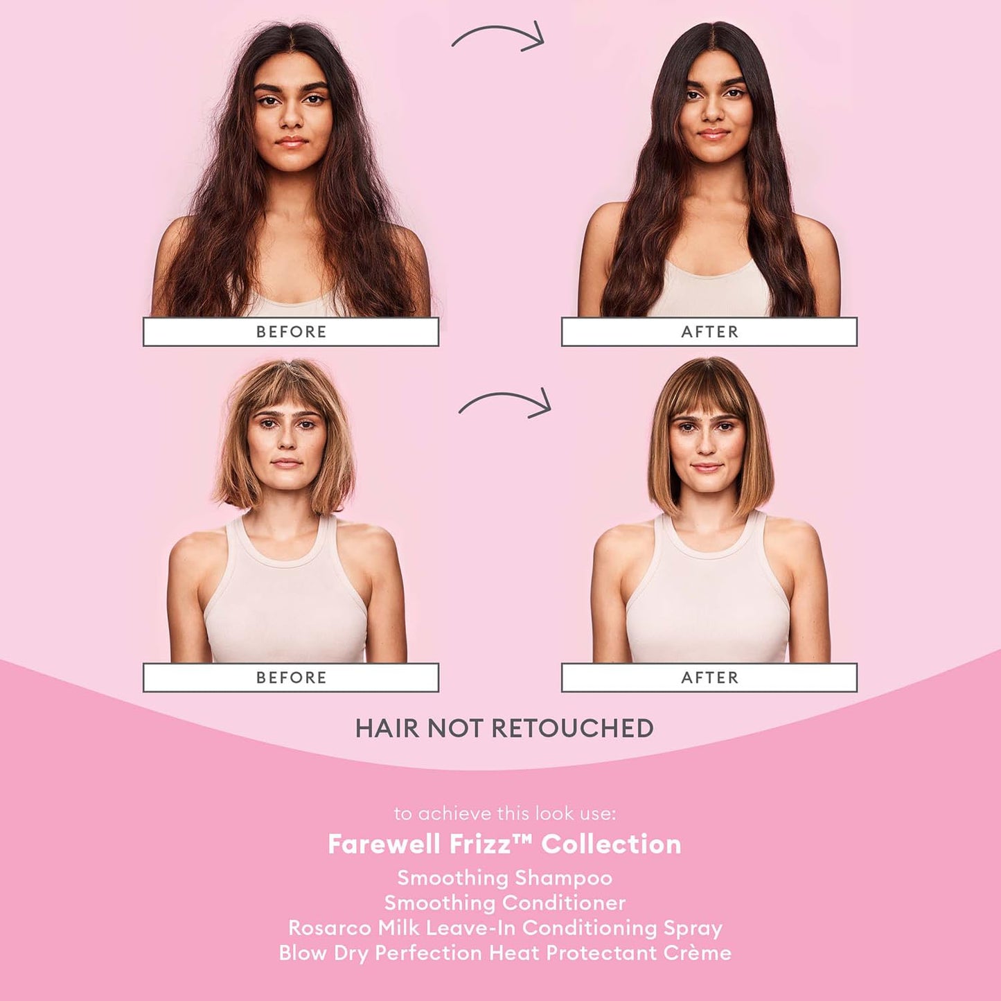 Briogeo Farewell Frizz Blow Dry Perfection & Heat Protectant Crème – Anti-Frizz Hair Cream with Argan Oil, Smooths & Protects, Vegan, 2 fl oz