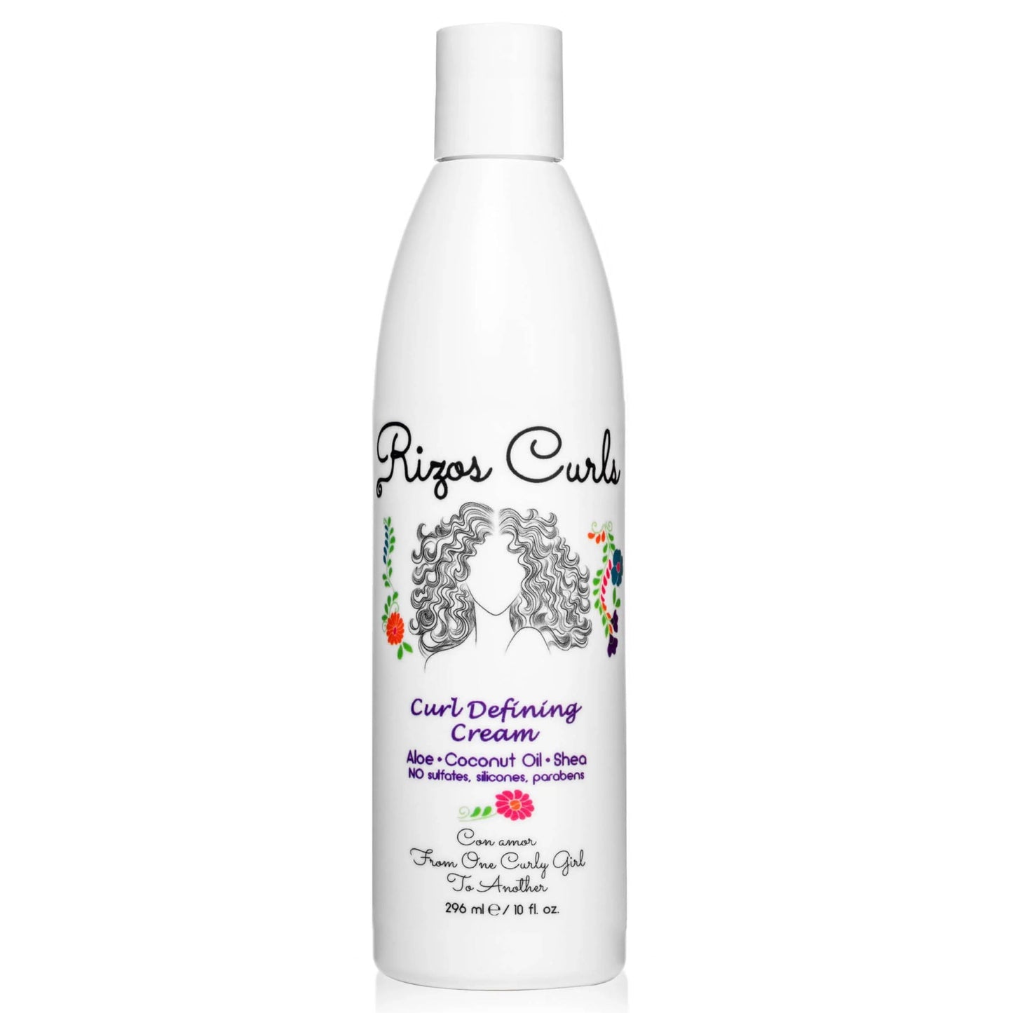 Rizos Curls Curl Defining Cream for Wavy, Curly & Coily Hair – Frizz Control, Moisturizes, Softens & Adds Shine – Sulfate & Paraben Free