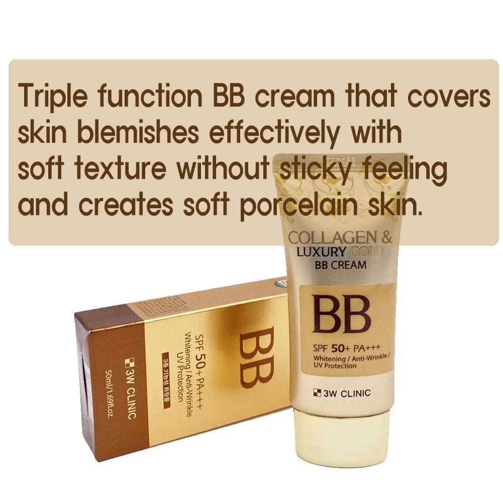 123 UBuy Shop_Korea Collagen & Luxury Gold BB Cream SPF50+/PA+++ Say goodbye to blemishes and uneven skin tone - 1.69Oz