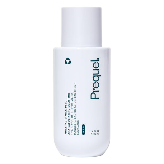 Prequel Skin Multi-Acid Milk Peel – 15% Glycolic Acid Face Peel with Lactic Acid & Enzymes, Hydrating Clinical Exfoliant, 7.6oz