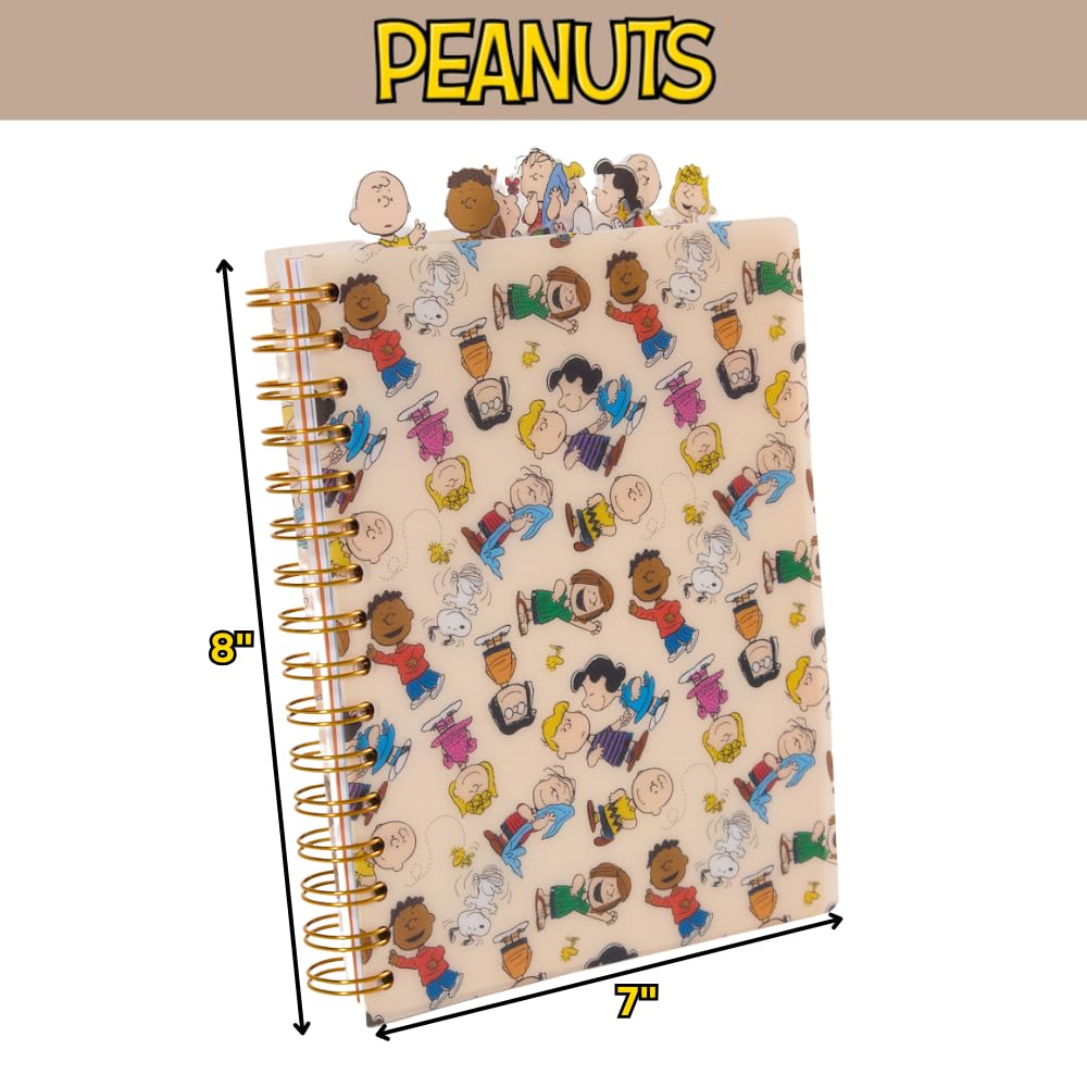 Peanuts Gang Journal Notebook, Spiral Bound, 144 Lined Pages, 8 x 7 inches – Peanuts Snoopy Charlie Brown