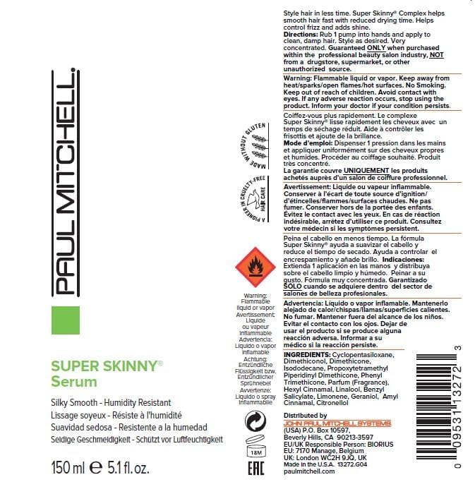 Paul Mitchell Super Skinny Serum Blowout Primer, Speeds Up Drying Time, Humidity Resistant, For All Hair Types, 5.1 fl. oz