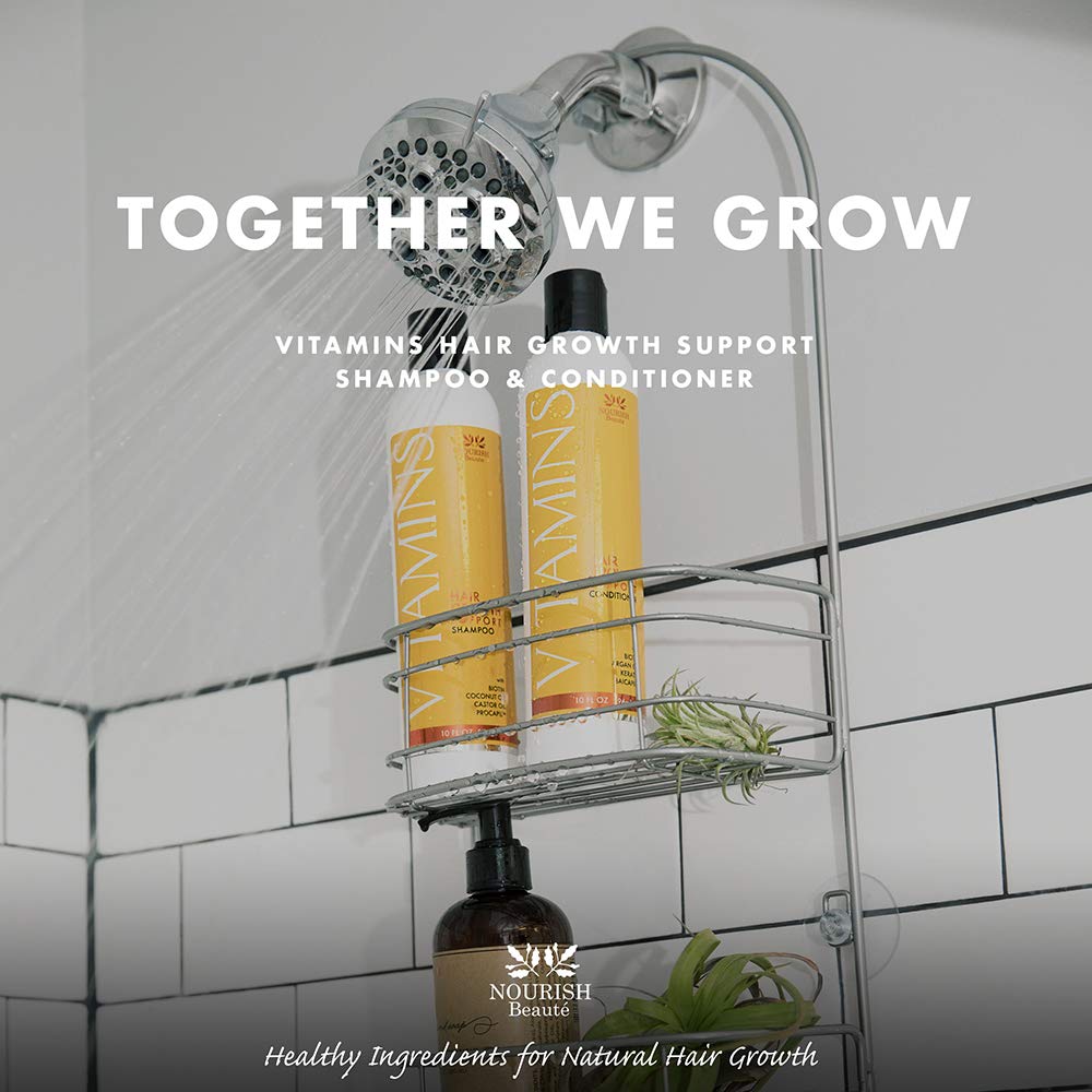 Nourish Beaute Hair Growth Shampoo with Biotin & DHT Blockers – Promotes Regrowth, Volume & Thickness for Men & Women, 10 Fl Oz