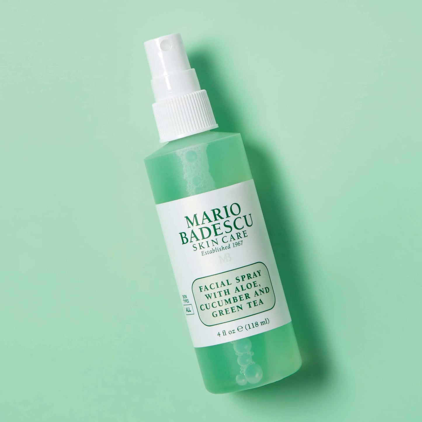 Mario Badescu Facial Spray with Aloe, Cucumber and Green Tea for All Skin Types | Face Mist that Hydrates & Invigorates | 4 FL OZ