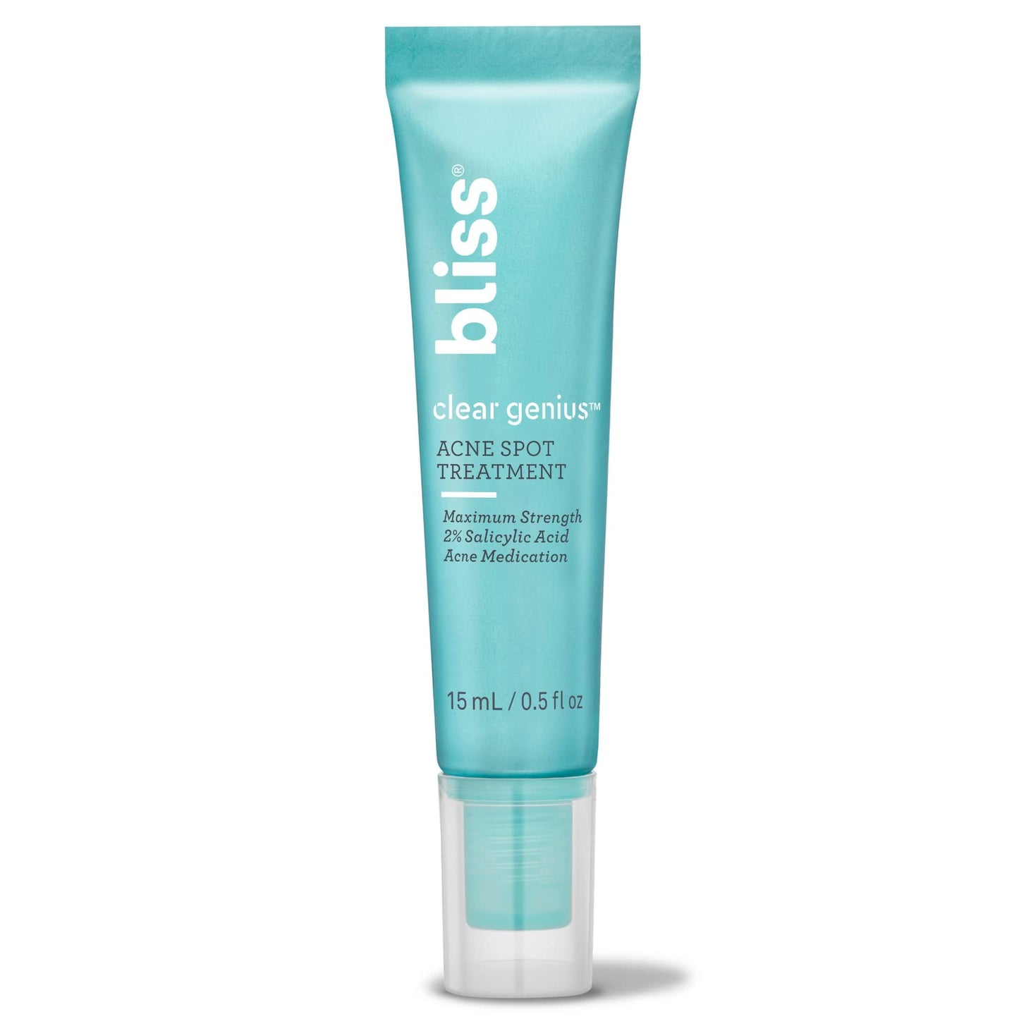 Bliss Clear Genius Acne Spot Treatment – Maximum Strength 2% Salicylic Acid Shrinks Blemishes – Clean, Vegan, Cruelty-Free, 0.5 Fl Oz