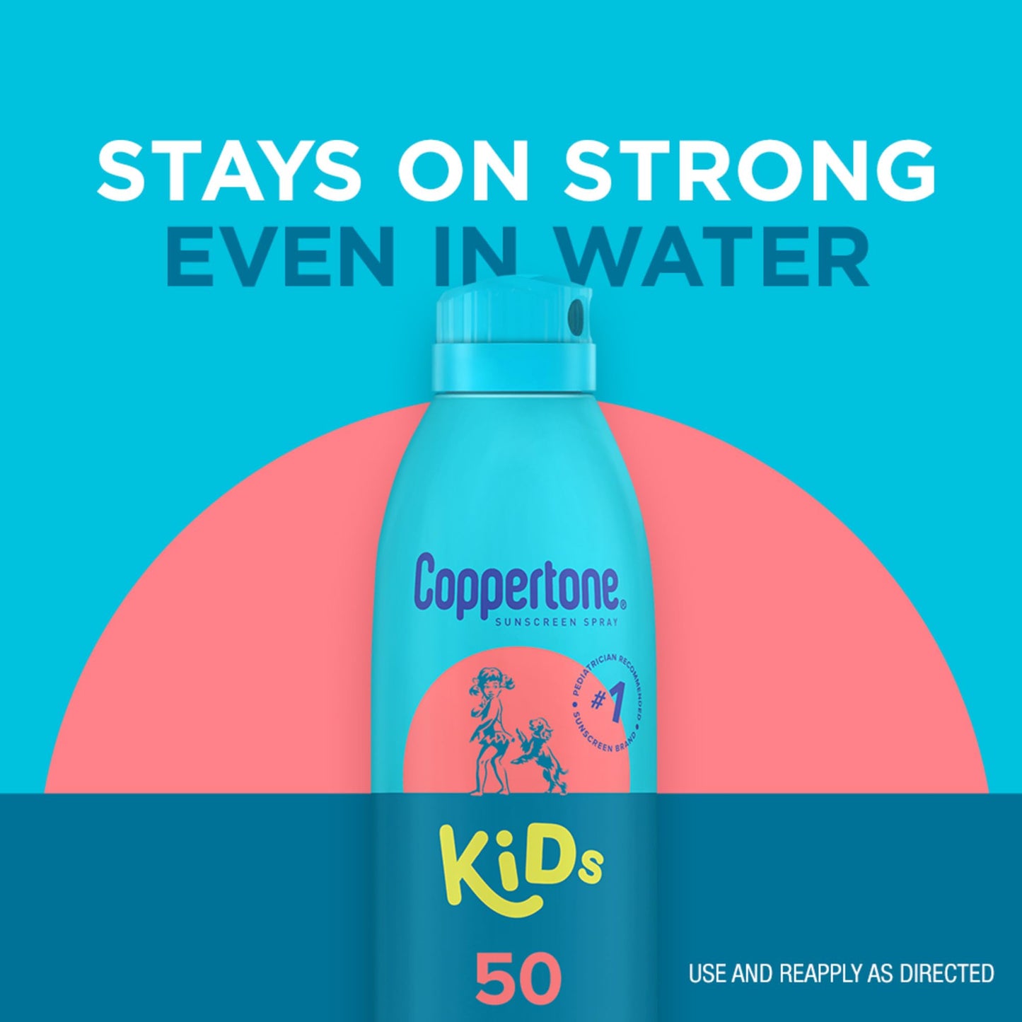 Coppertone KIDS Sunscreen Continuous Spray SPF 50 (5.5 Ounce, Pack of 2) (Packaging may vary)