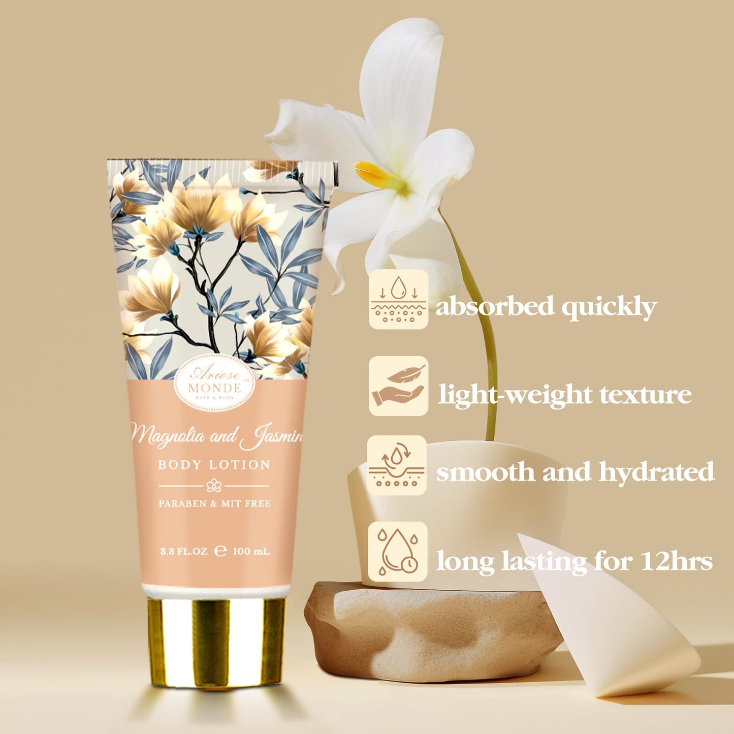 Home Spa Gift Basket for Women – Bath Set with Lotion, Shower Gel, Bubble Bath, Scrub, Bath Salt & Bombs, Magnolia & Jasmine Scent