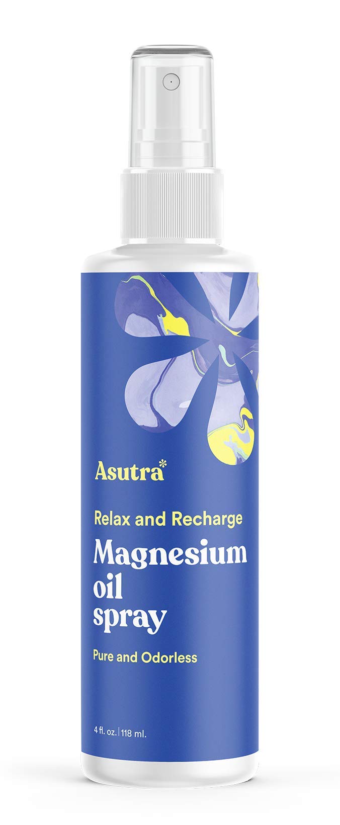 ASUTRA Magnesium Oil Spray, 4 fl oz - Topical Magnesium, Rapid Absorption, Pure, Odorless and Non-Greasy, Magnesium Derived from Zechstein Seabed