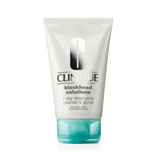 Clinique Blackhead Solutions 7-Day Deep Pore Cleanse & Scrub, Daily Face Cleanser with Salicylic Acid & Vitamin E, 4.2 Fl Oz