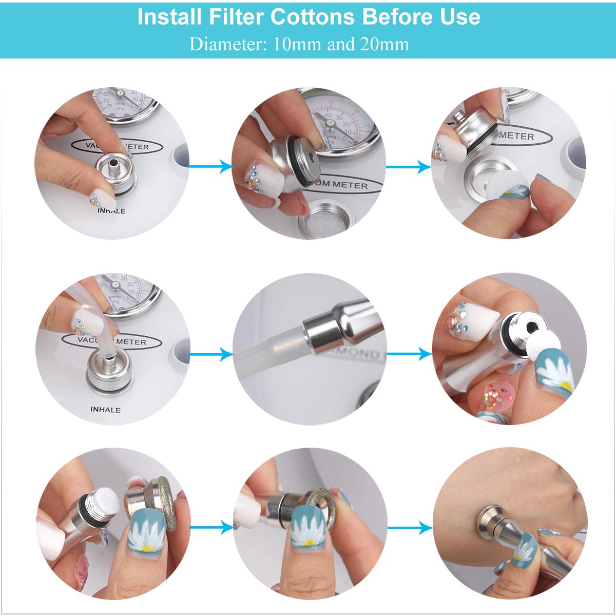 Upgraded Diamond Microdermabrasion Machine – 65-68cmHg Suction, Professional Skin Peeling, Rejuvenation, Lifting & Tightening Device