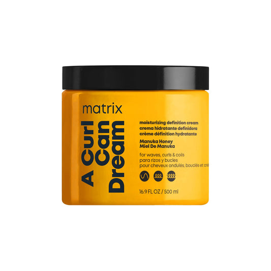 Matrix A Curl Can Dream Leave-In Cream – Moisturizes, Defines & Detangles Curly, Coily & Wavy Hair, Heat & Frizz Protection, 16.9 Fl Oz