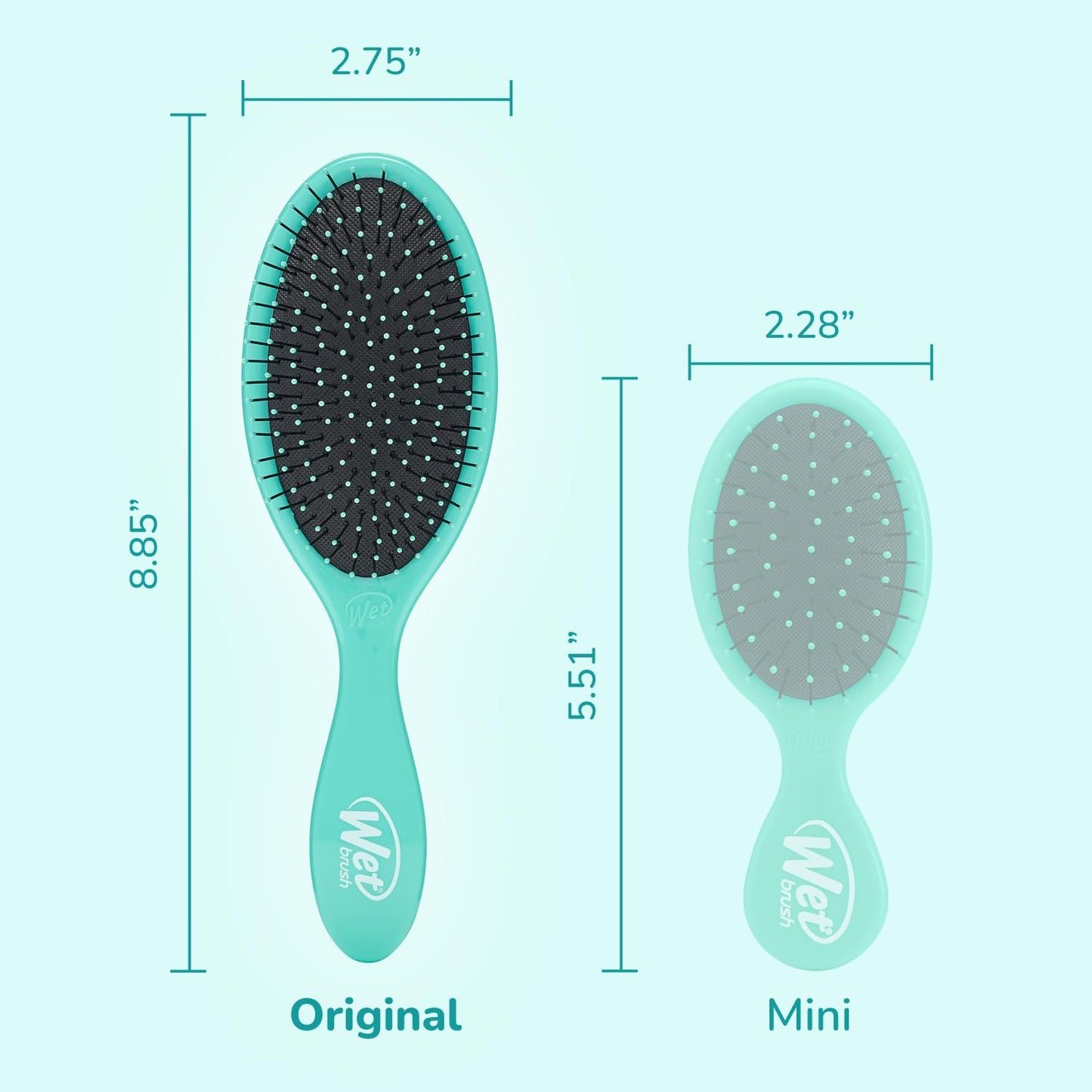Wet Brush Original Detangler Hair Brush, Amazon Exclusive Aqua – Ultra-Soft IntelliFlex Bristles Glide Through Tangles – For All Hair Types, Wet or Dry