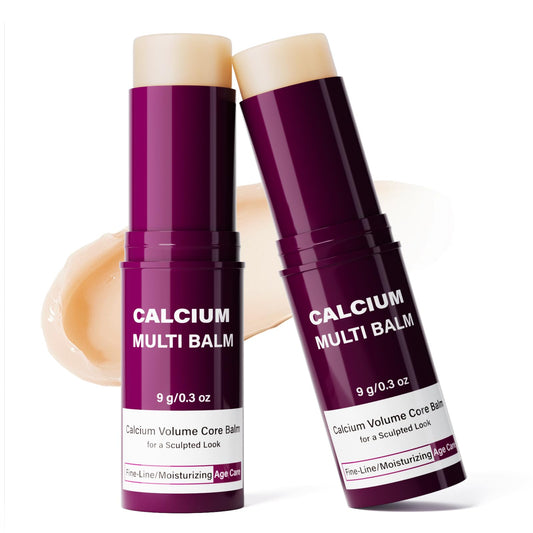 Cemenrete Calcium Collagen Multi Balm & Eye Stick, 2pc Hydrating All-in-One Moisturizer for Face, Eye & Neck, Makeup Base