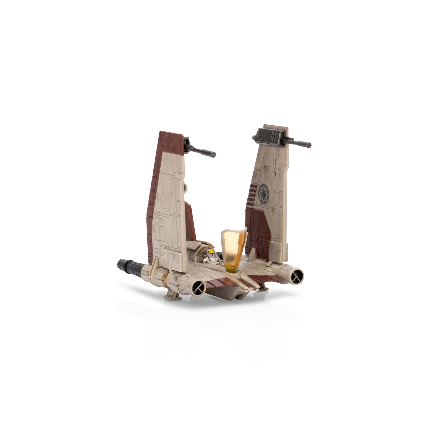 Star Wars Micro Galaxy Squadron V-19 Torrent Starfighter - 5-Inch Vehicle with Folding Wings and Tail Fin Plus 1-Inch Micro Figure Accessory