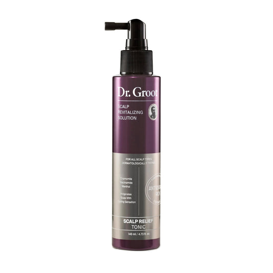 Dr. Groot Scalp Relief Tonic with Chamomile, Niacinamide & Biotin – Korean Scalp Revitalizing Spray for Dry Scalp, Menthol & Rosemary Oil Care