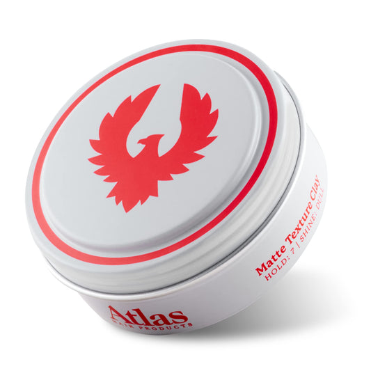 Atlas Matte Texture Clay 2.4 Oz | No Shine, Ultra Lightweight Hair Clay | Medium-Firm Hold, Thickening & Texturizing Styler for Men & Women