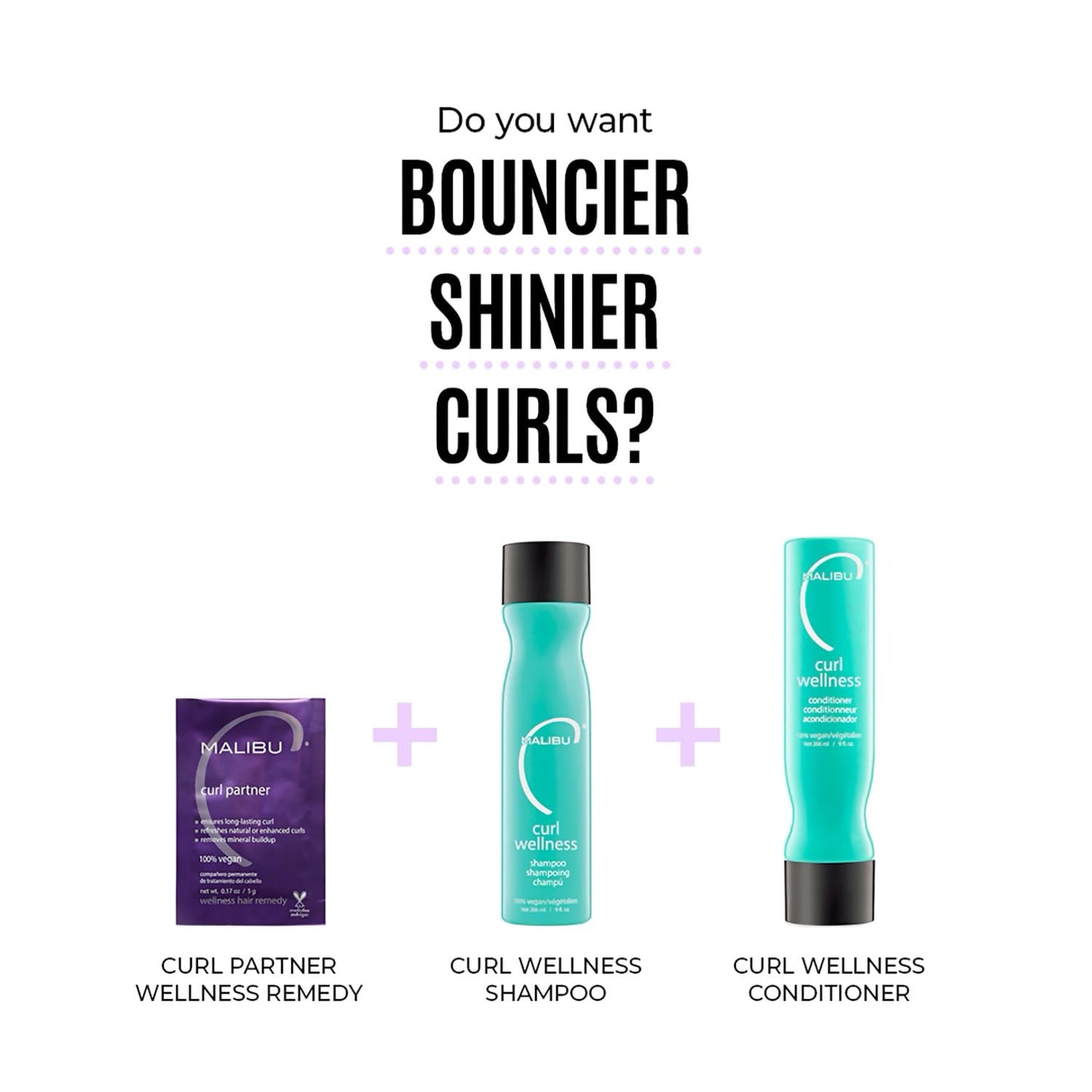 Malibu C Curl Partner Wellness Remedy (1 Packet) | Removes Mineral Buildup for Healthier, Bouncier Curls | Gentle Antioxidants for Curly Hair Care