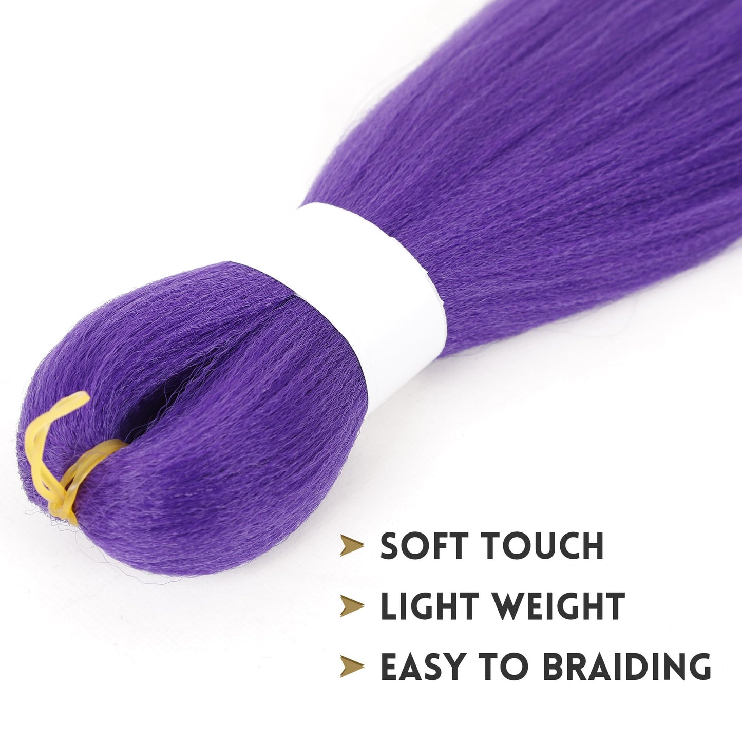 Long Purple Pre-Stretched Braiding Hair Extensions – Synthetic Jumbo Braids for Women, Stage Performance, Party, Halloween & Cosplay Styles