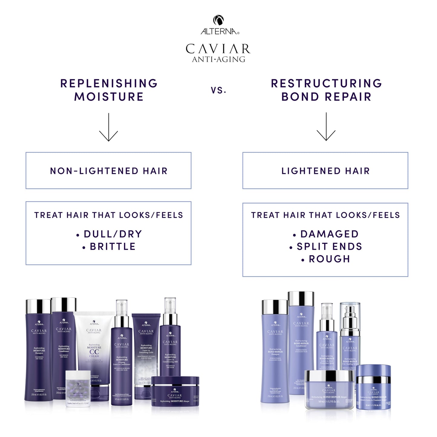 Alterna Haircare CAVIAR Anti-Aging Restructuring Bond Repair Leave-in Heat Protection Spray 4.2 Fl Oz | Strengthens and Protects Damaged Hair