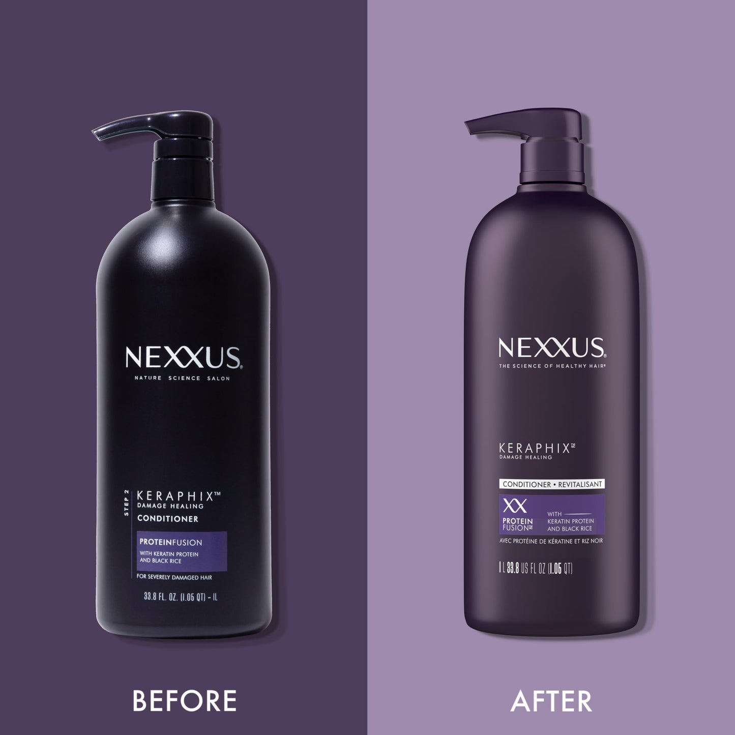 Nexxus Keraphix ProteinFusion Conditioner with Keratin Protein and Black Rice Conditioner for Damaged Hair 33.8 oz