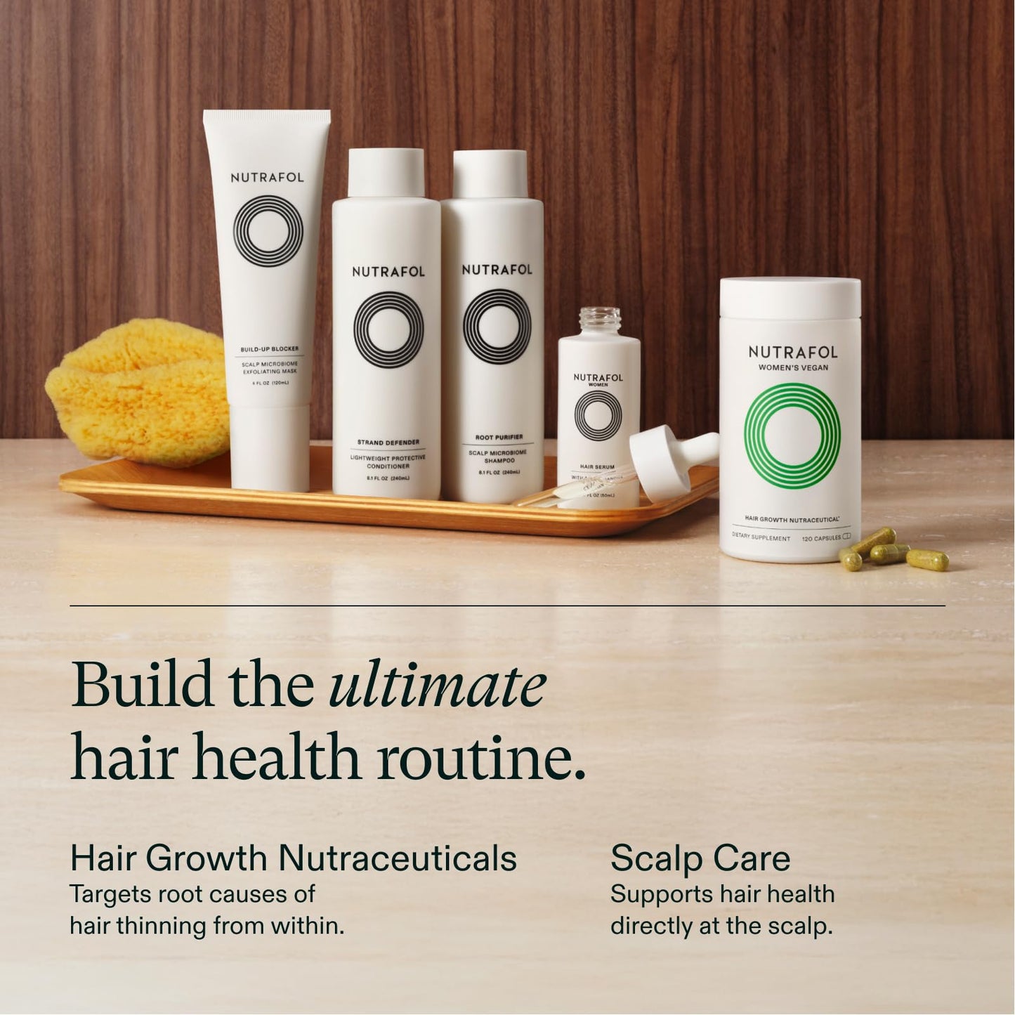 Nutrafol Women’s Hair Growth Supplement | Clinically Tested for Thicker, Stronger Hair | 100% Vegan, Dermatologist Recommended | 1-Month Supply