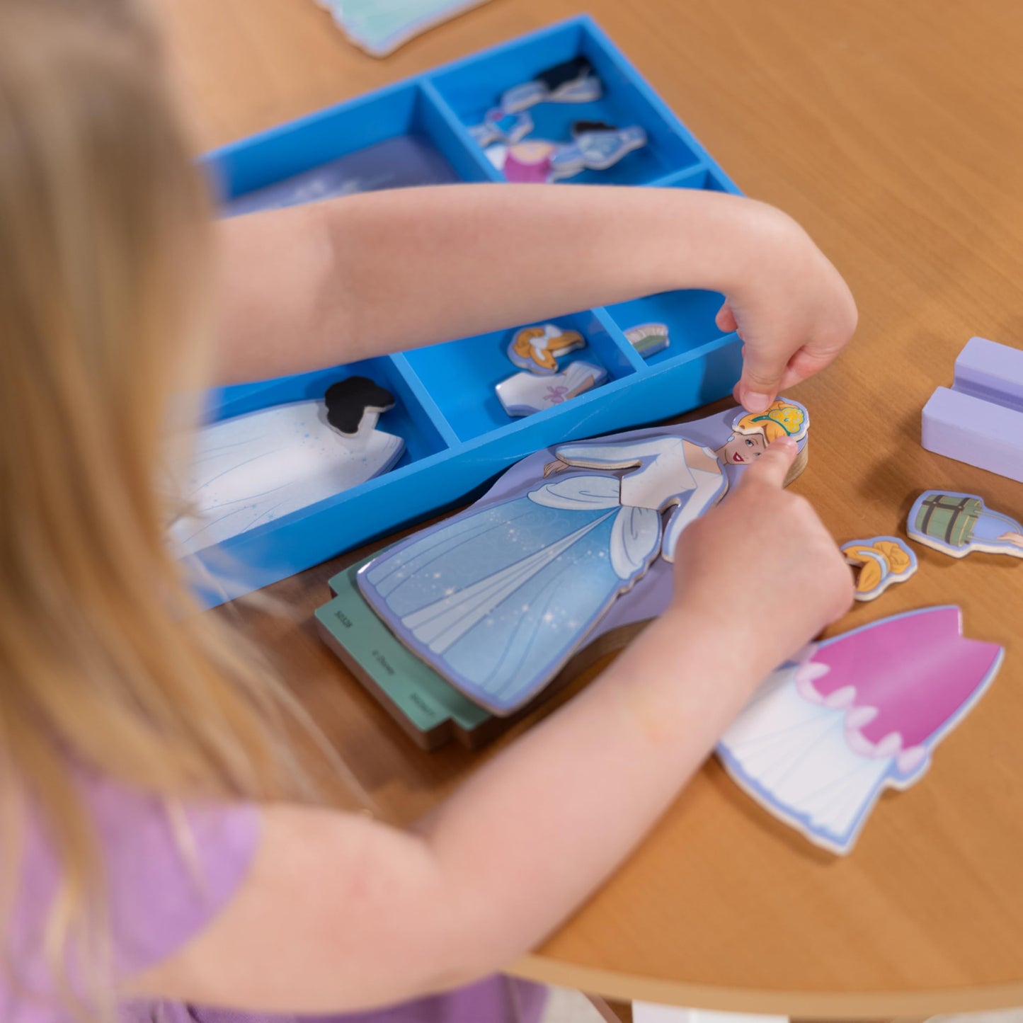 Melissa & Doug Disney Princess Cinderella Magnetic Dress-Up Wooden Doll Pretend Play Set (30+ pcs)