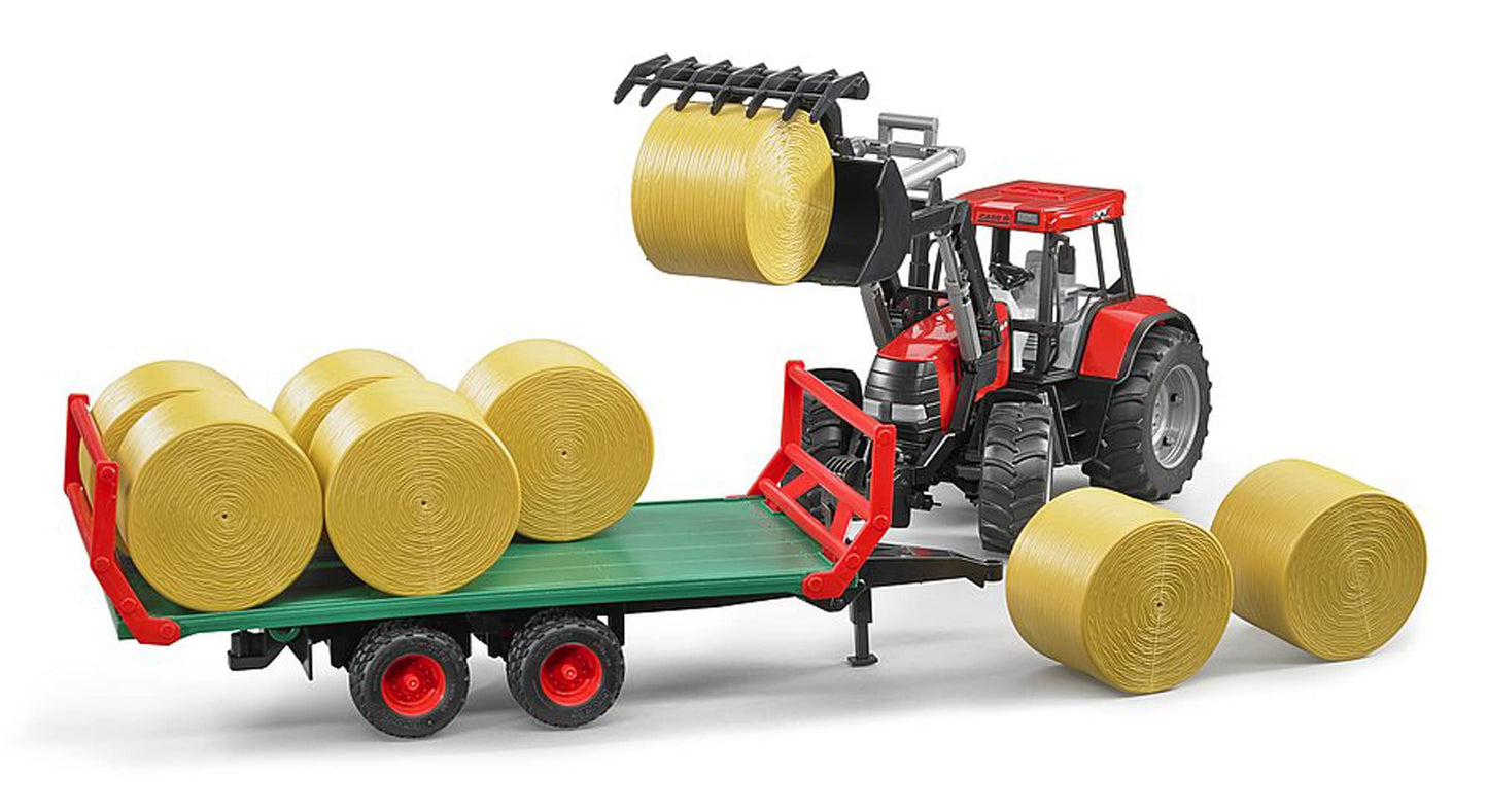 Bruder 02220 Bale Transport Trailer with 8 Round Bales