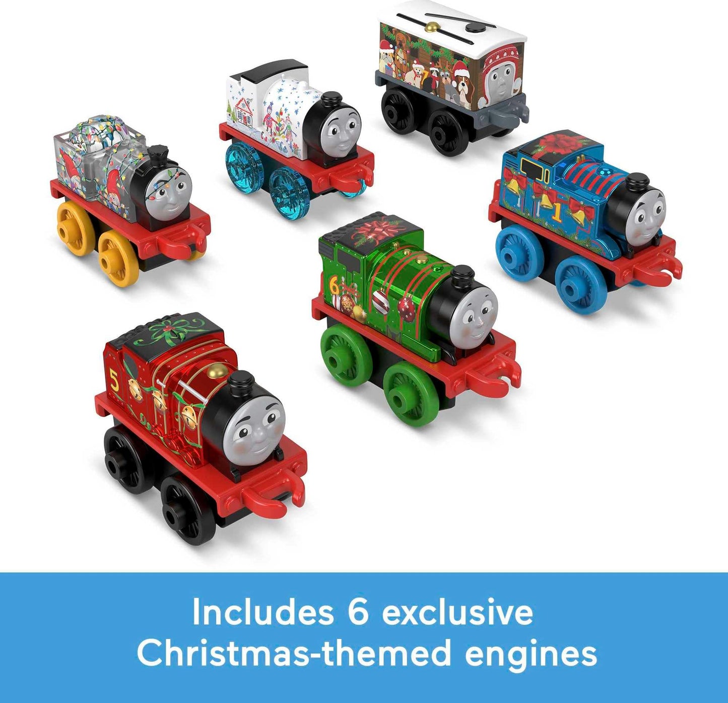 Thomas & Friends MINIS Advent Calendar 2023, Christmas 24 Miniature Toy Trains and Vehicles for Preschool Kids Ages 3+ Years
