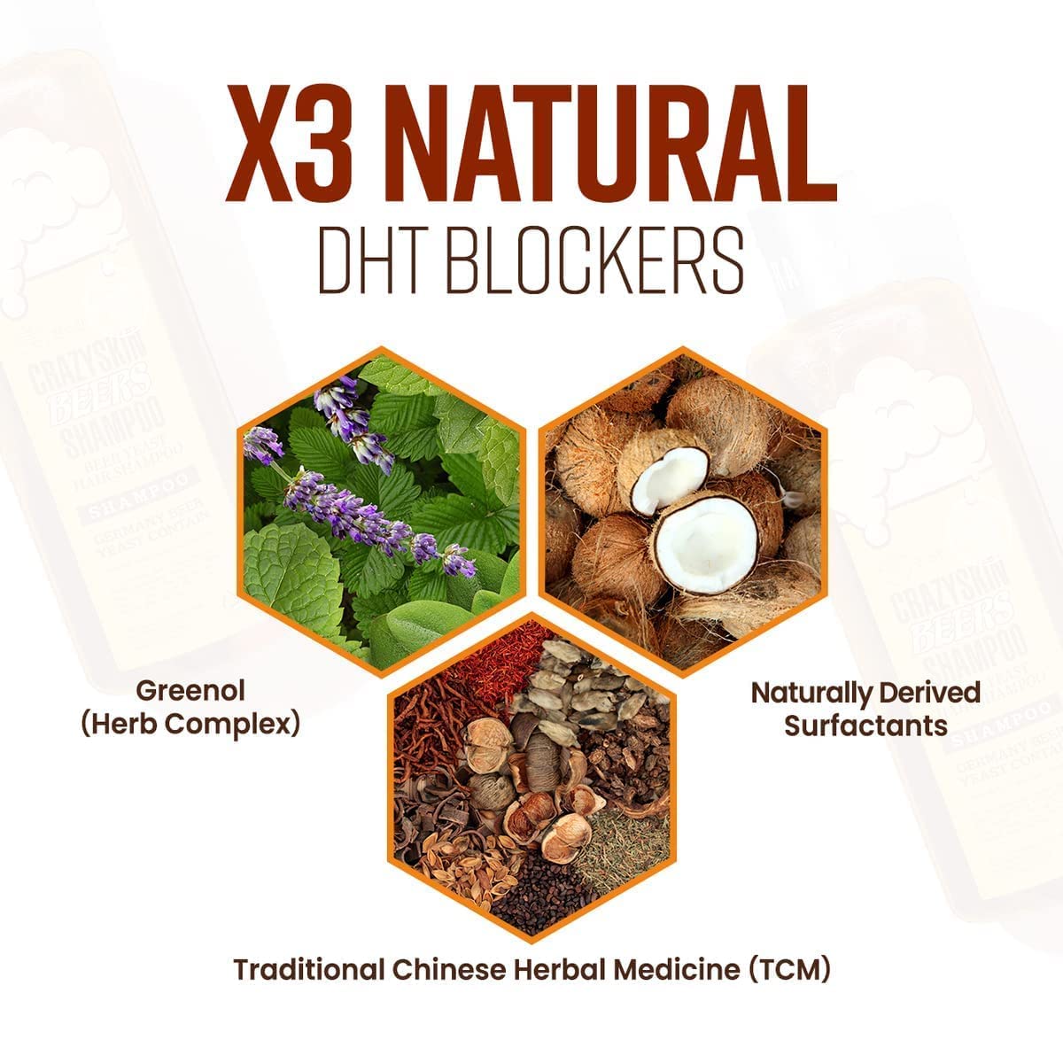 CRAZY SKIN German Beer Yeast Biotin Shampoo 300ml – Anti-Hair Loss, Thickening, Hard Water Defense, Gentle Exfoliating, Sulfate-Free Formula