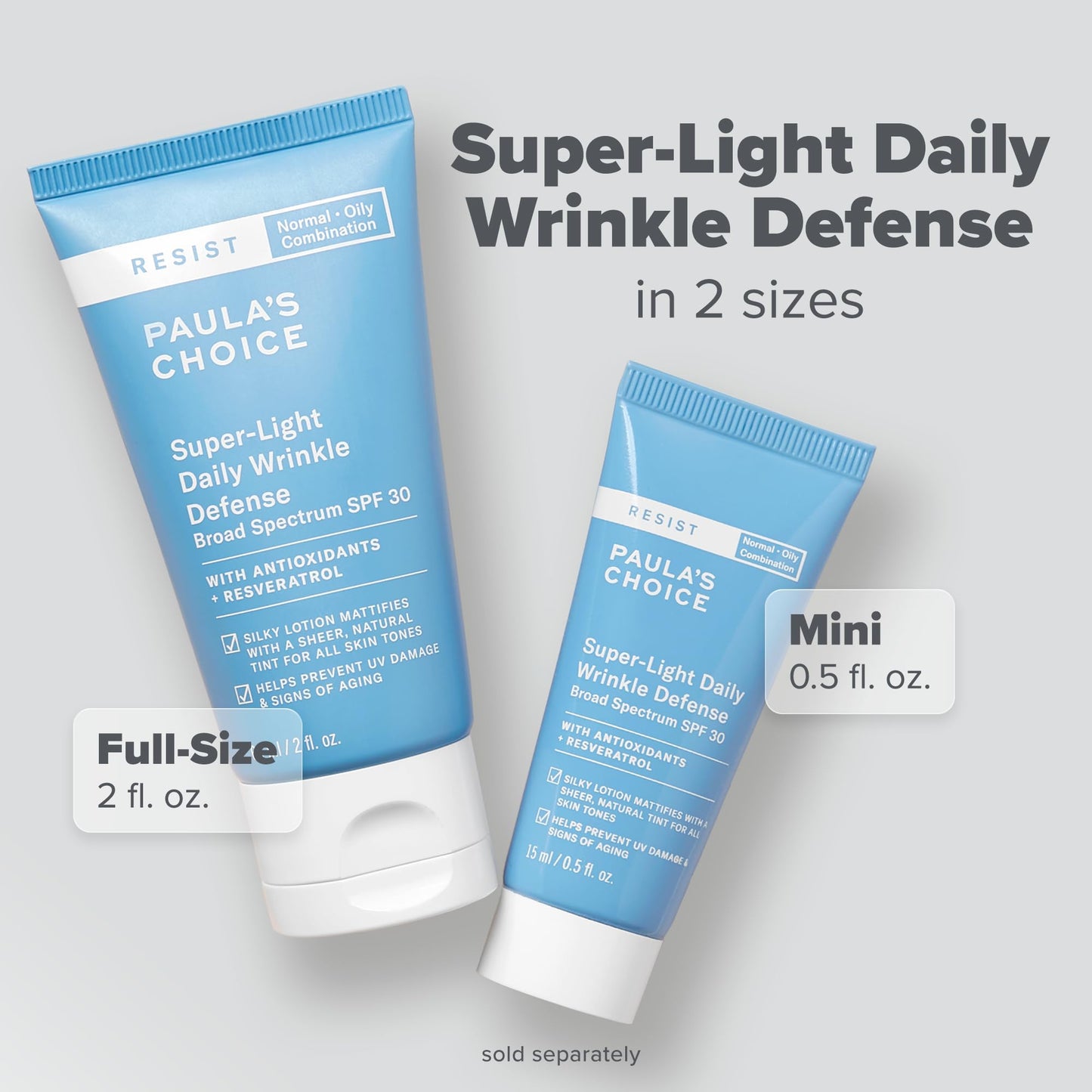 Paula's Choice RESIST Super-Light SPF 30 Mineral Sunscreen for Face – Matte, Tinted, Oil-Free, Fragrance-Free, UVA/UVB Protection, 2 oz