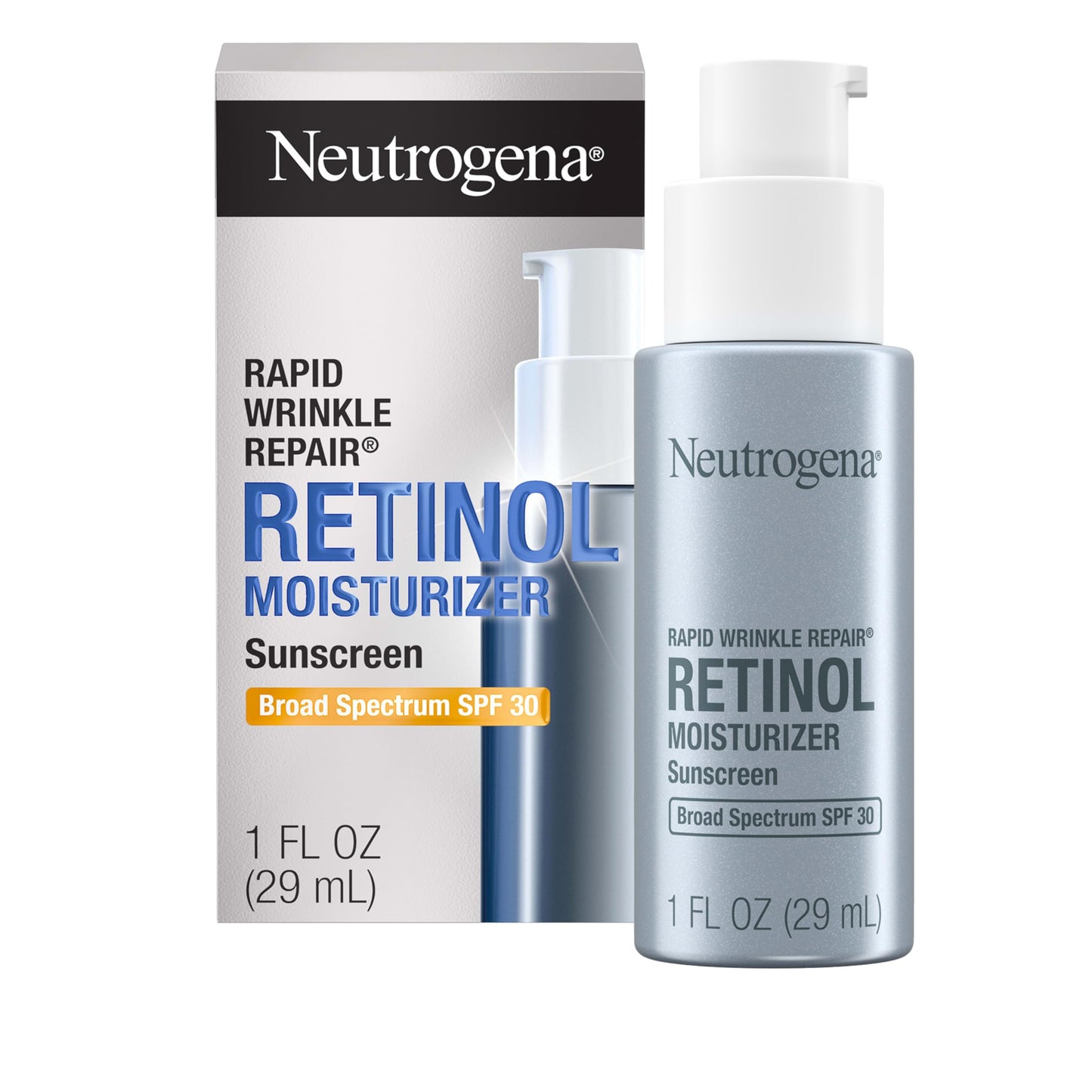 Neutrogena Rapid Wrinkle Repair Retinol Moisturizer SPF 30 – Daily Anti-Aging Face Cream with Hyaluronic Acid, Fights Wrinkles & Dark Spots