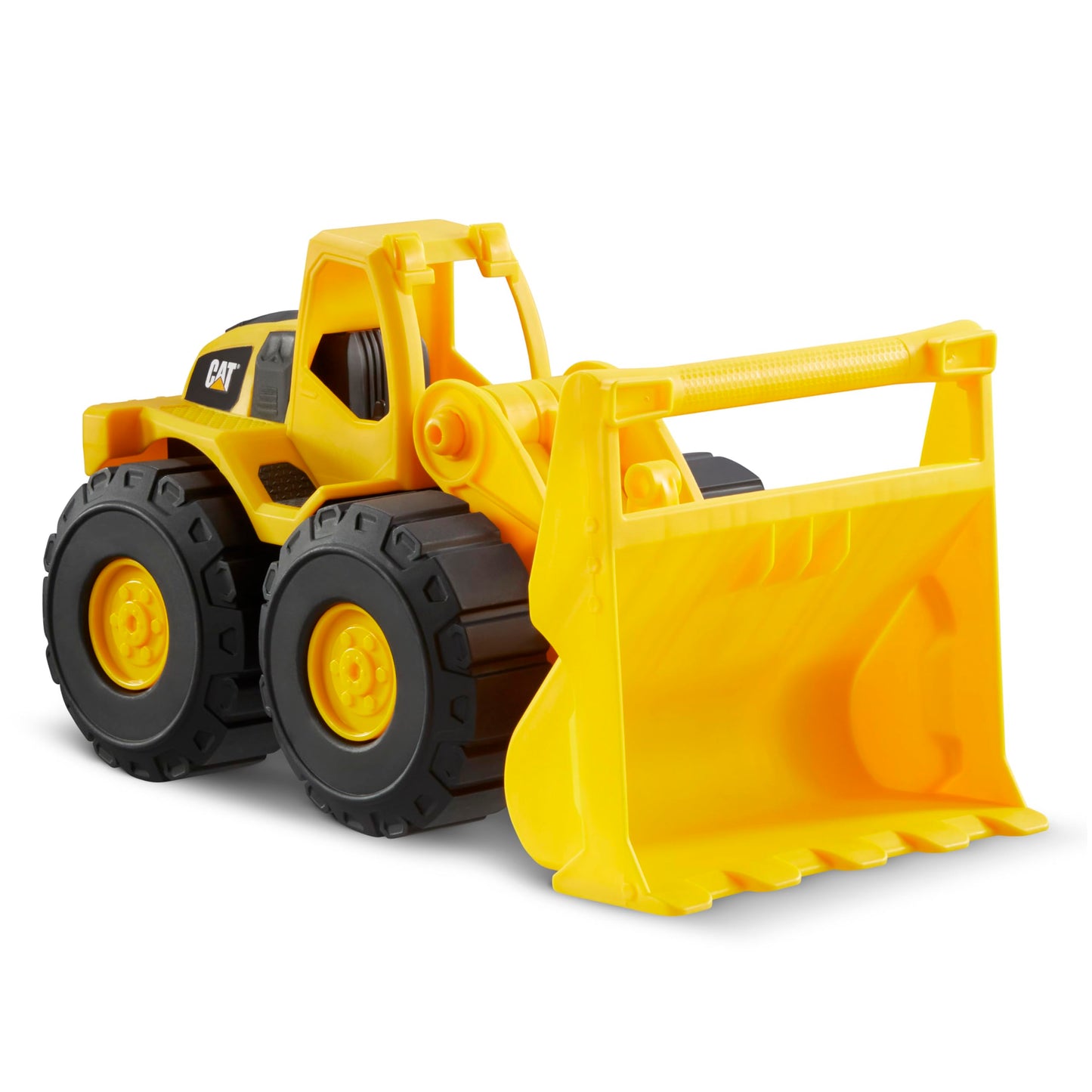 CAT Construction Fleet 10" Front Loader Toy Truck – Durable Plastic Construction Vehicle with Working Bucket & Free-Rolling Wheels for Kids Ages 2+