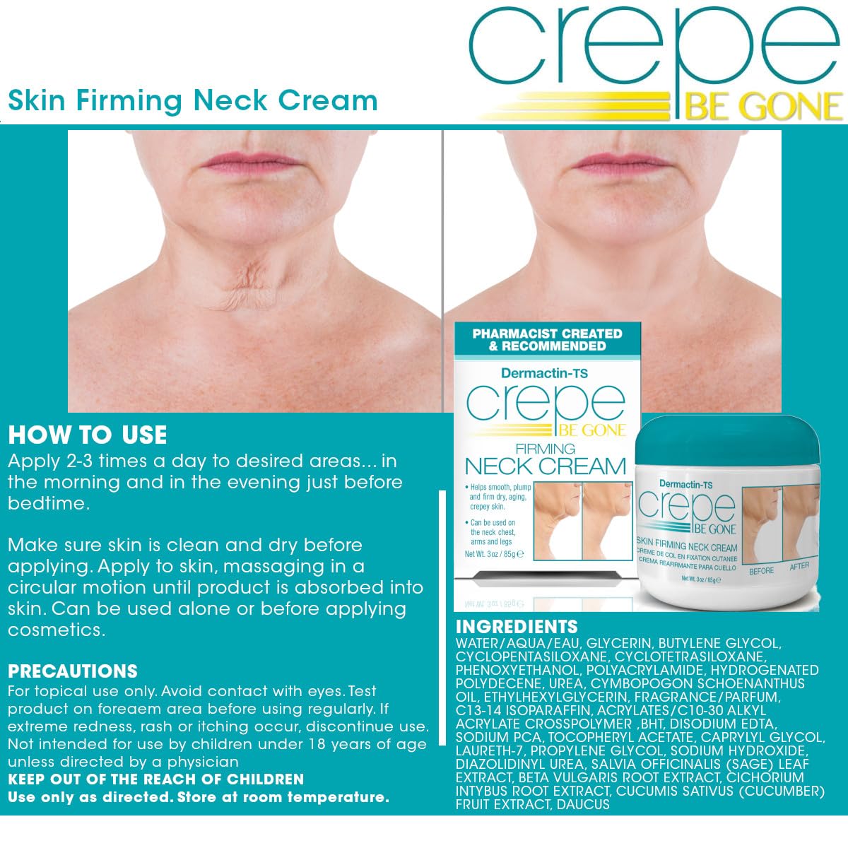 Dermactin-TS Crepe Be Gone Firming Neck Cream