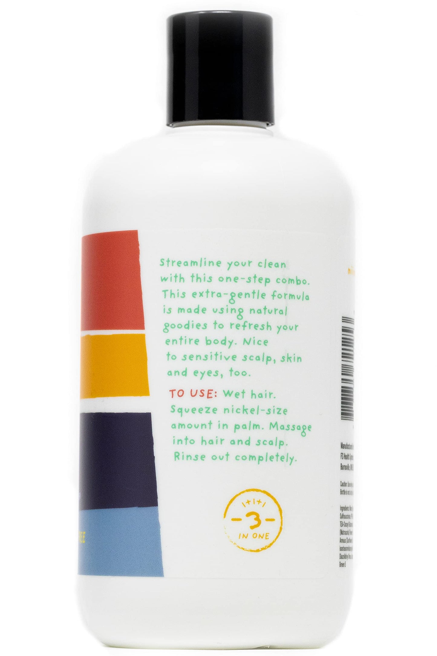 MiiiNE! 12oz Kids Shampoo and Conditioner 3 In 1 Apple Scented Body Wash with Gentle Formula - Gluten Free Made Cruelty Free in USA By Stylists