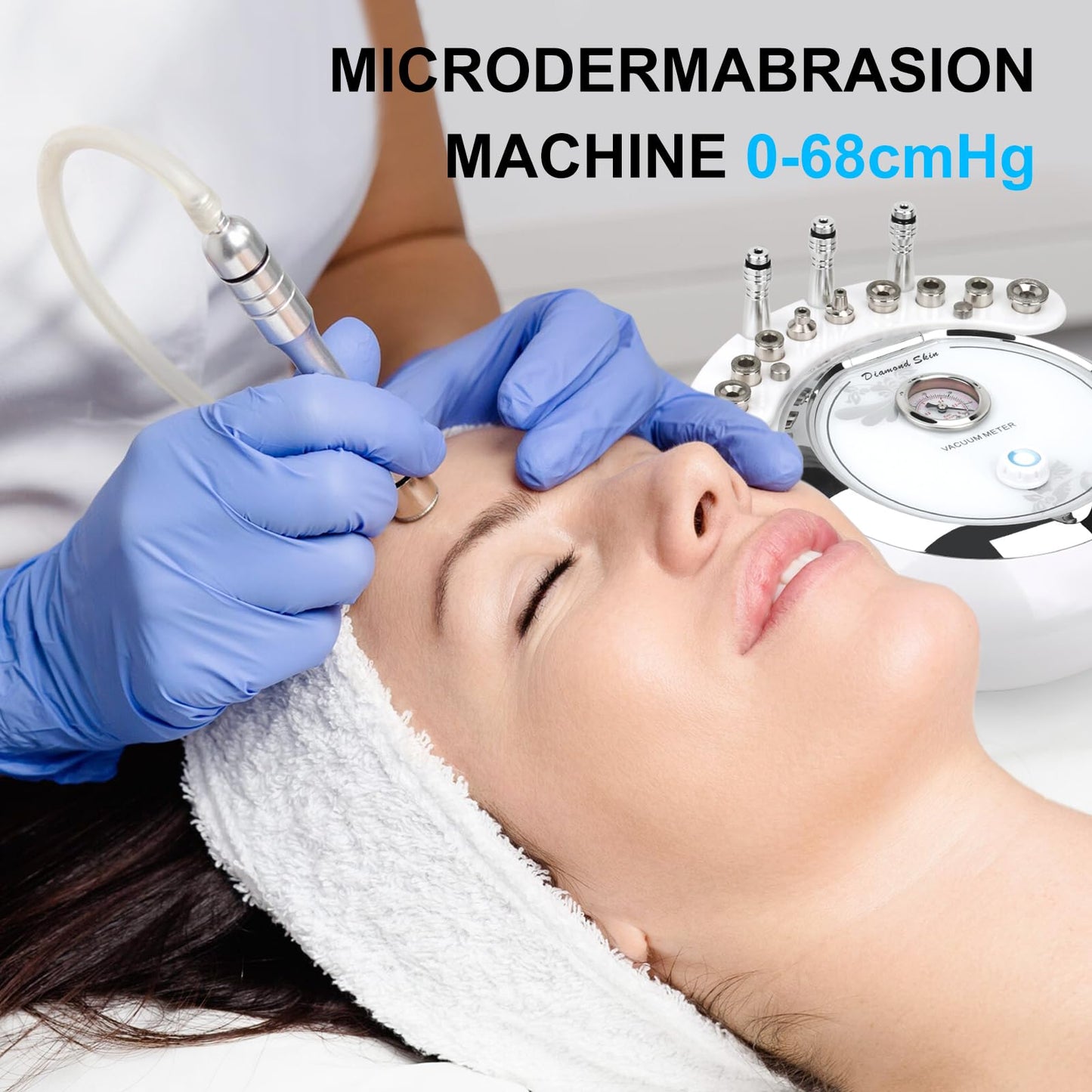 【3-IN-1】Microdermabrasion Machine, mcwdoit 0-68cmHg Strong Suction Power, Professional Dermabrasion Facial Skin Care