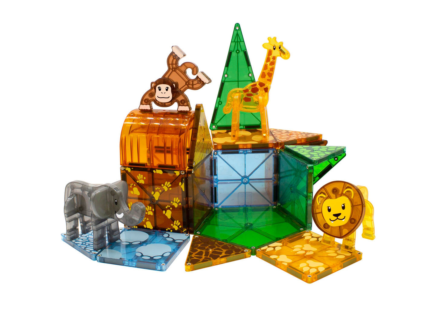 MAGNA-TILES Safari Animals 25-Piece Magnetic Construction Set, The ORIGINAL Magnetic Building Brand