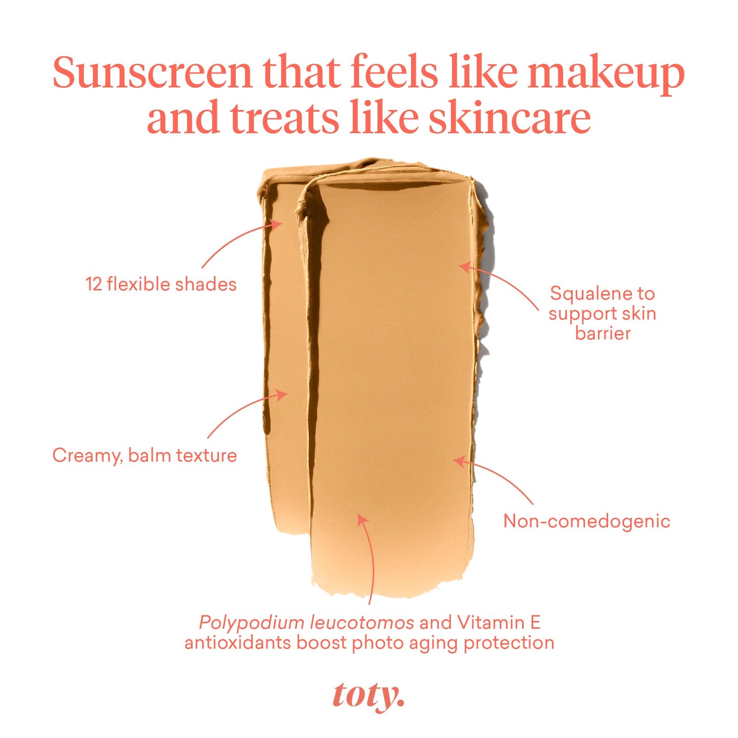 Toty by Sofia Vergara Ilumina CC Cream Compact SPF 50+ Mineral Tinted Sunscreen - Matte, Light Coverage, Water & Sweat Resistant, 3W