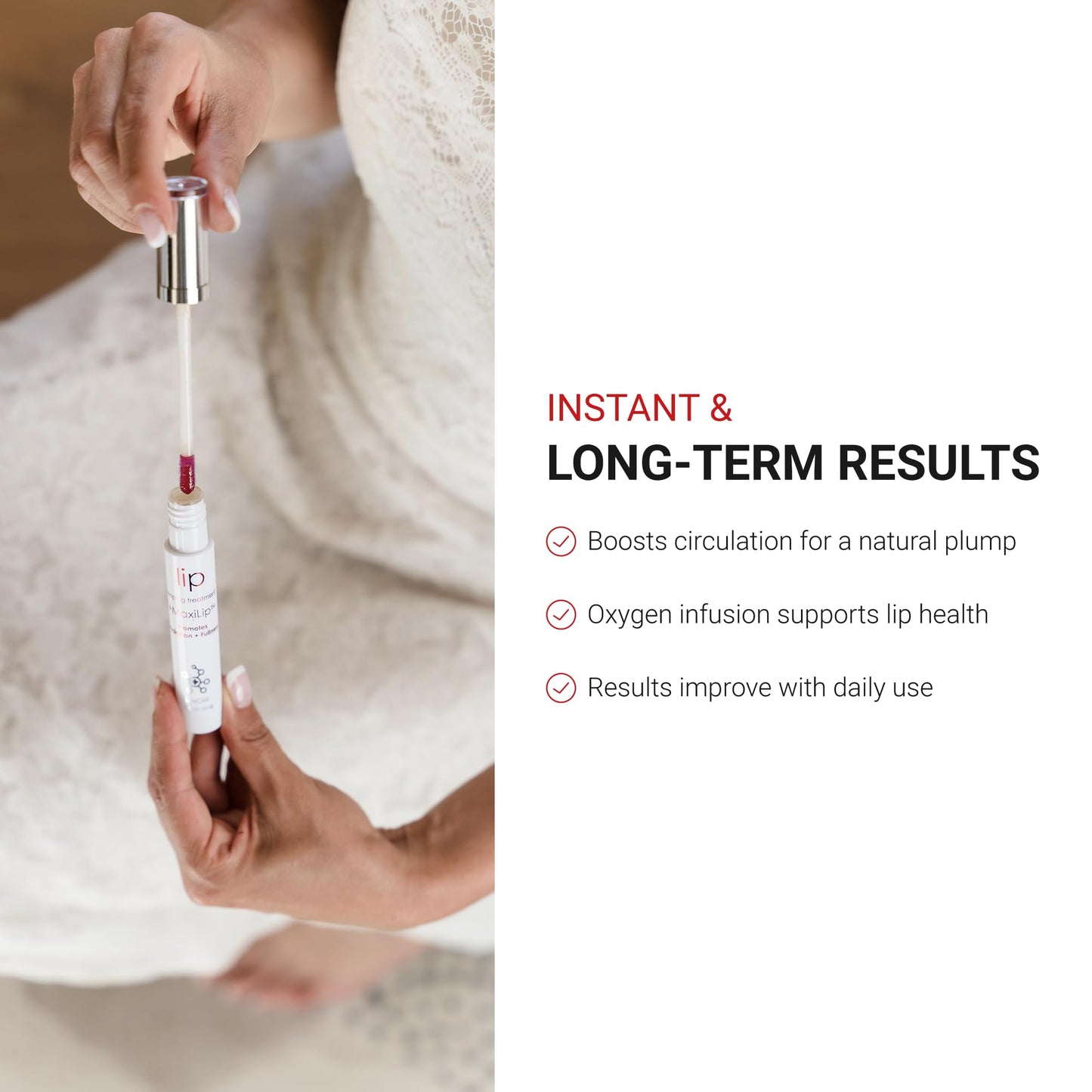 LifeCell Lip Plumping Treatment – Glossy, Hydrating Balm with MaxiLip Peptides for Fuller, Smooth Lips – Fragrance-Free, Non-Irritating