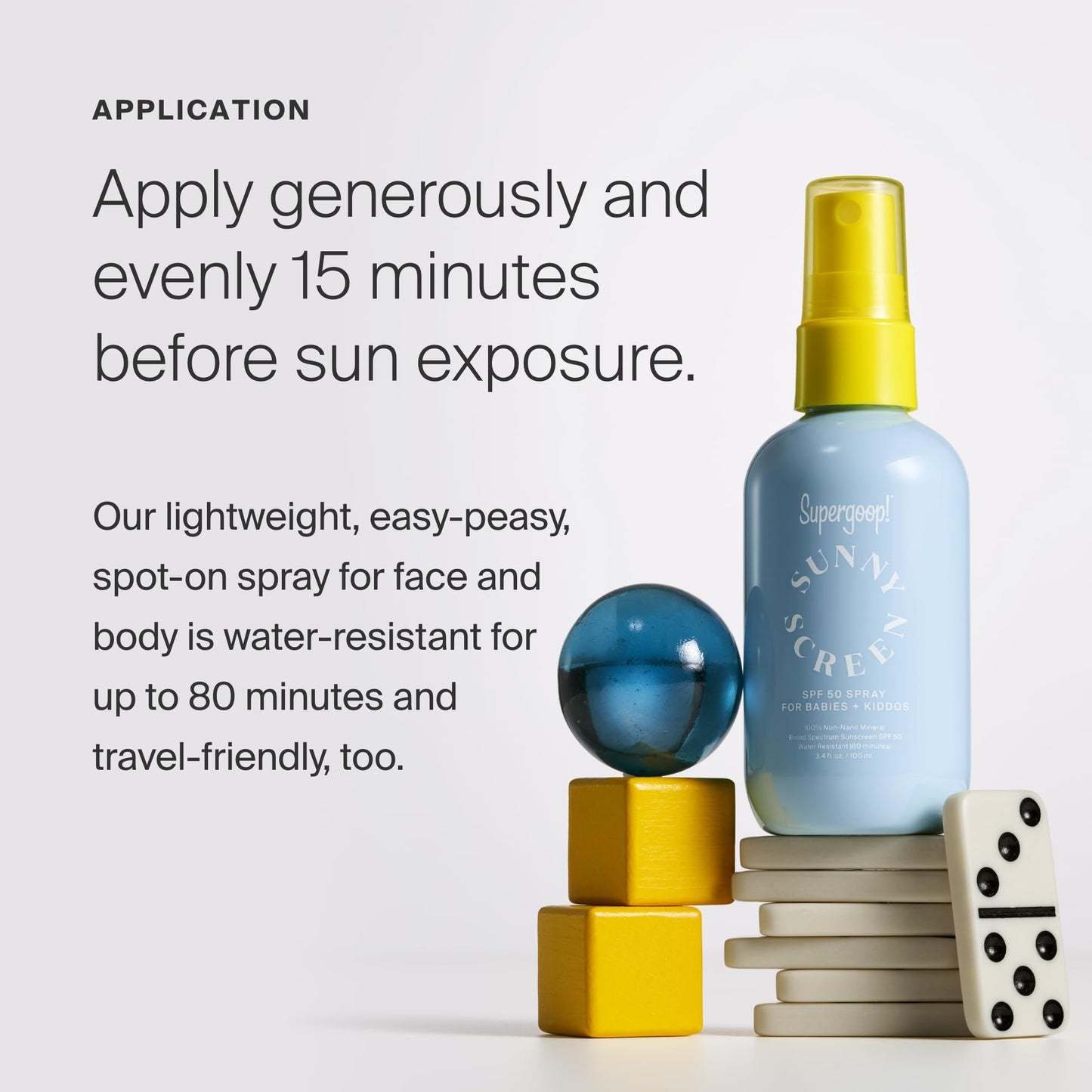 Supergoop! Sunnyscreen 100% Mineral Spray SPF 50, 3.4 oz – Baby & Kids Sunscreen for Face & Body, Non-Nano Zinc, Hypoallergenic, Fragrance-Free