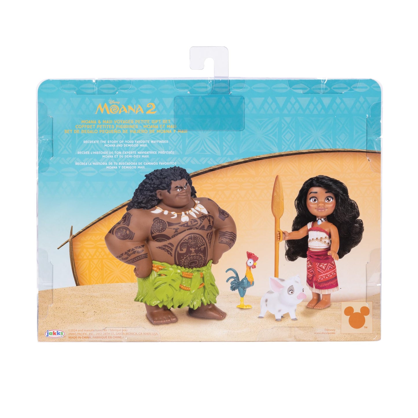 Disney Moana 2 Moana & Maui 6-Inch Petite Doll Gift Set Doll Playset for Girls, Includes Pua and HEI HEI, Officially Licensed, Great Birthday