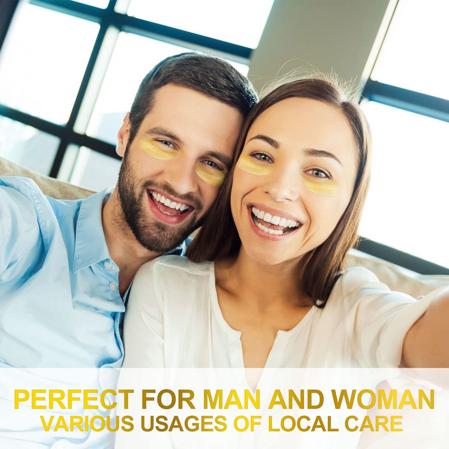 Fivewan 24K Gold Under Eye Patches - 60pcs Collagen & Hyaluronic Acid Masks to Reduce Dark Circles, Puffiness & Wrinkles