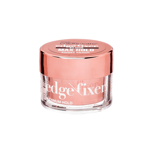KISS COLORS & CARE Edge Fixer – Maximum Hold Hair Gel with Biotin, 24HR Scented Styling, Non-Greasy Shine & Moisture for All Hair Types, Sweet Peach, 30mL